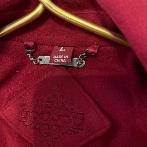 Jou Jou peacoat dark red color Women’s size Large - Picture 2 of 8